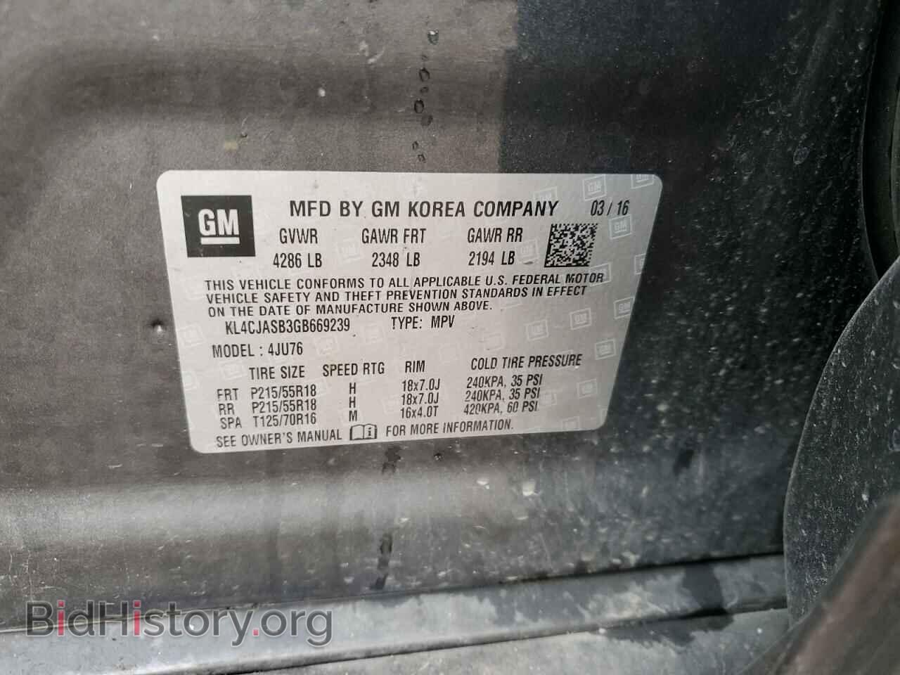 2016 BUICK ENCORE - VIN: KL4CJASB3GB669239 - Photo 12