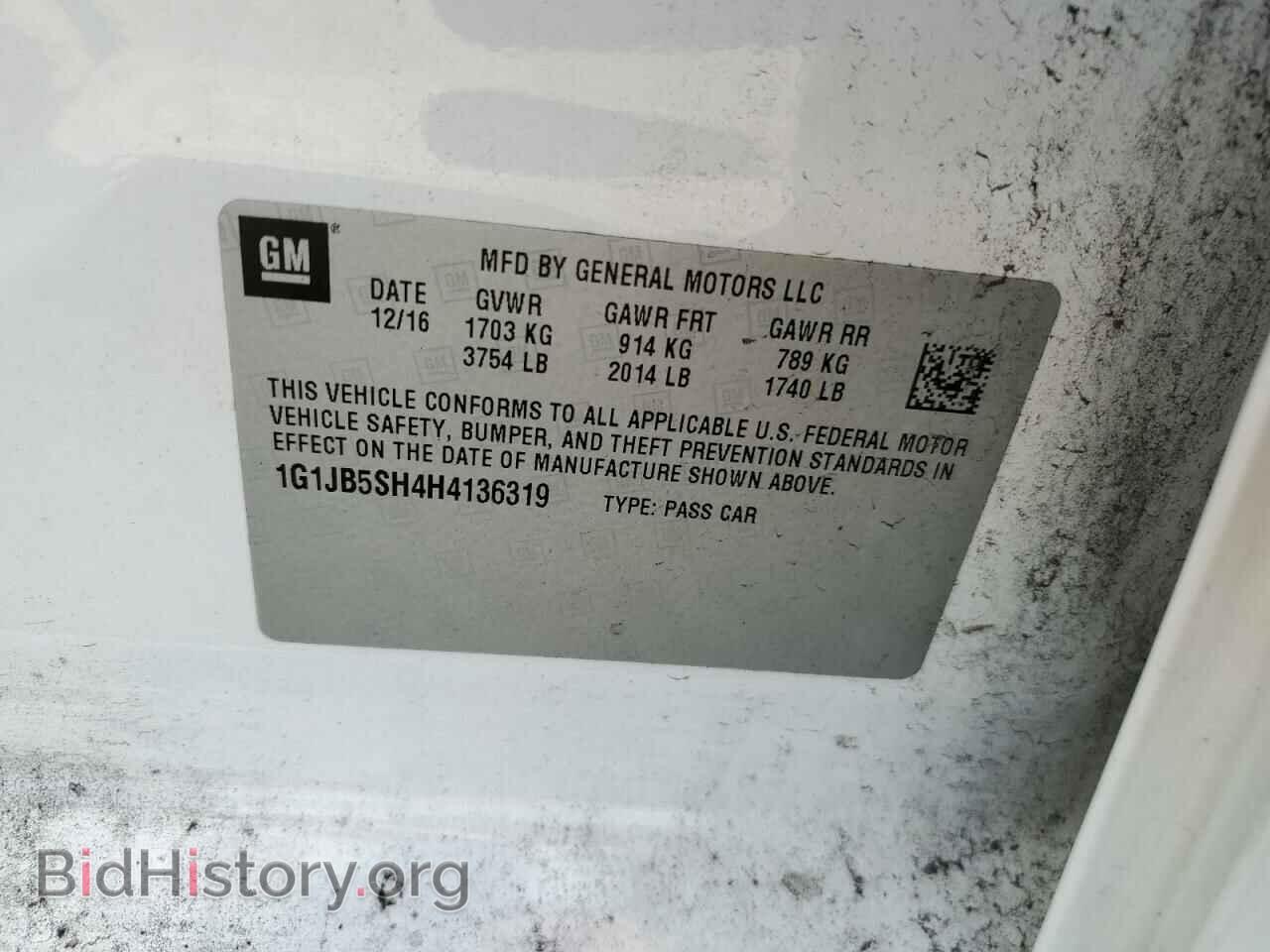 2017 CHEVROLET SONIC - VIN: 1G1JB5SH4H4136319 - Фото 10
