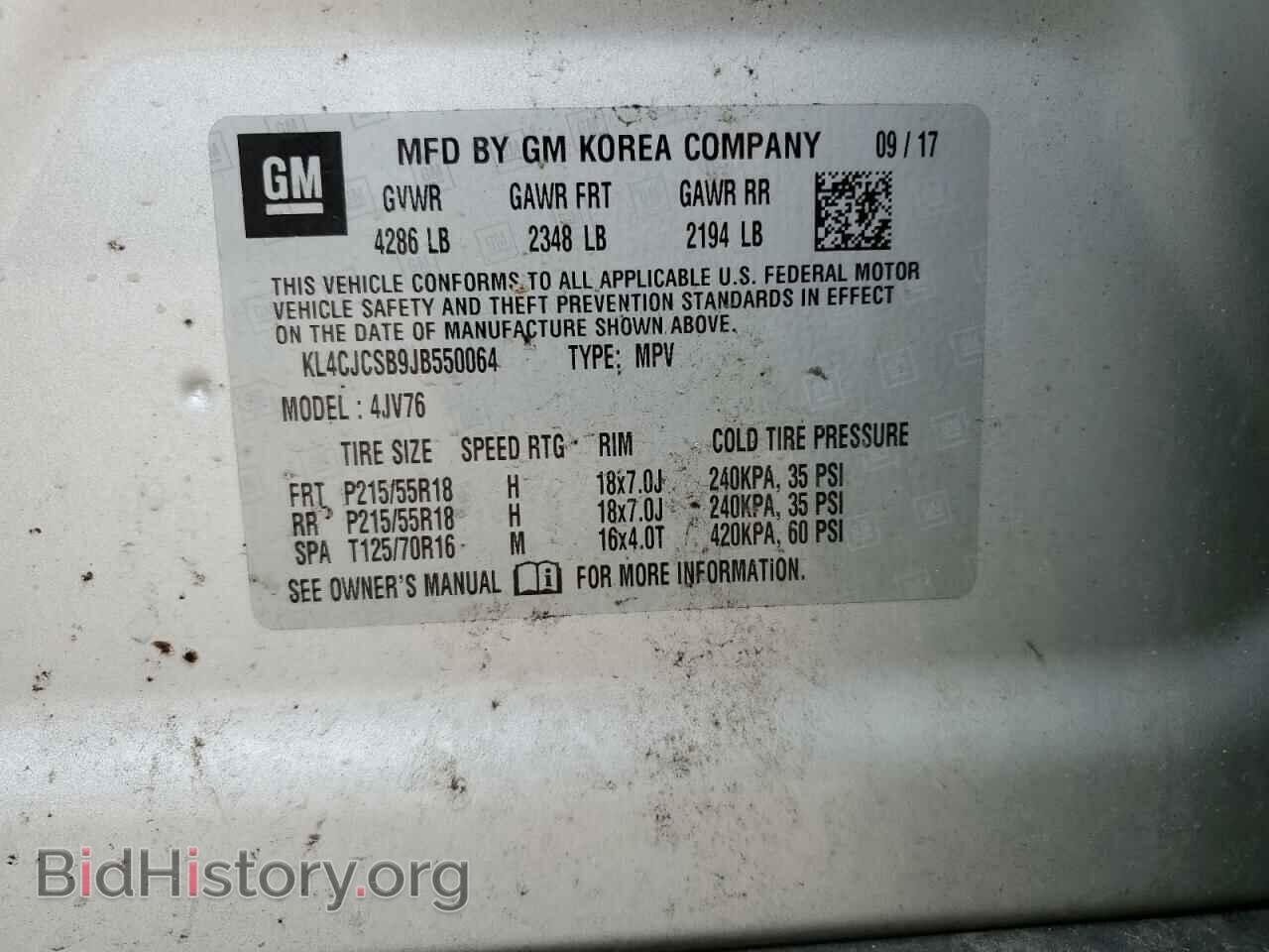 2018 BUICK ENCORE - VIN: KL4CJCSB9JB550064 - Photo 10
