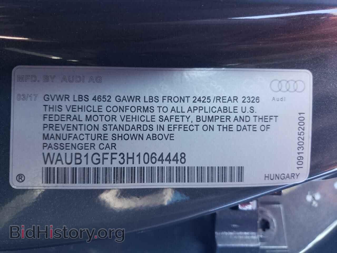 2017 AUDI S3 - VIN: WAUB1GFF3H1064448 - Photo 12