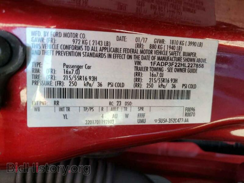 2017 Ford FOCUS (VIN 1FADP3F22HL227858) — photo 10 of 10