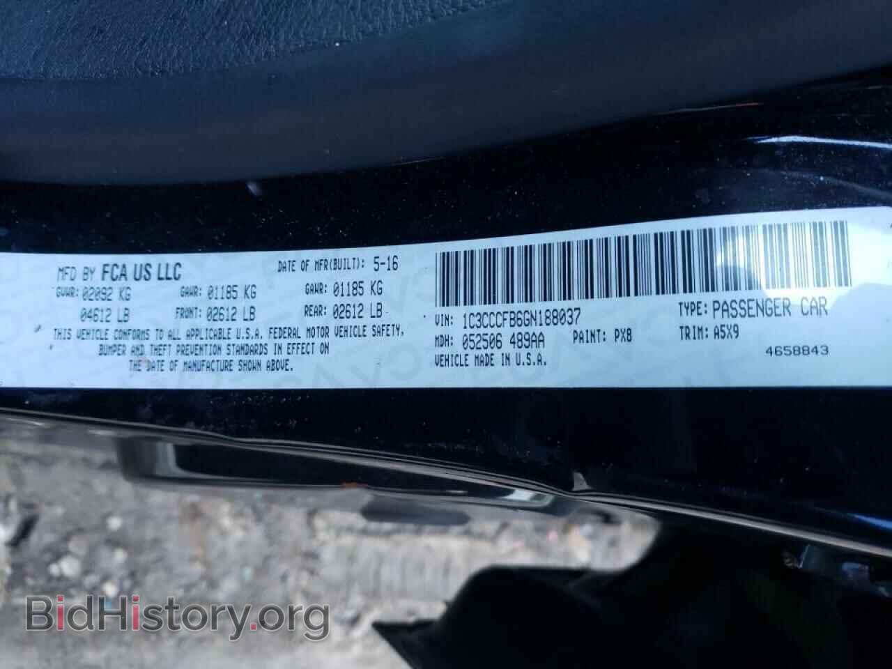 2016 CHRYSLER 200 - VIN: 1C3CCCFB6GN188037 - Фото 10