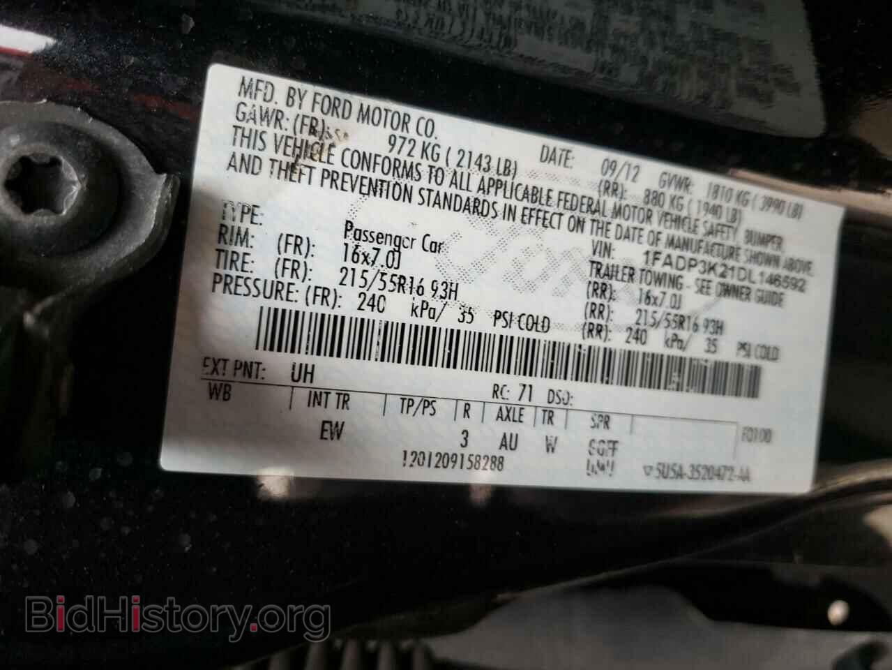 2013 FORD FOCUS - VIN: 1FADP3K21DL146592 - Photo 10
