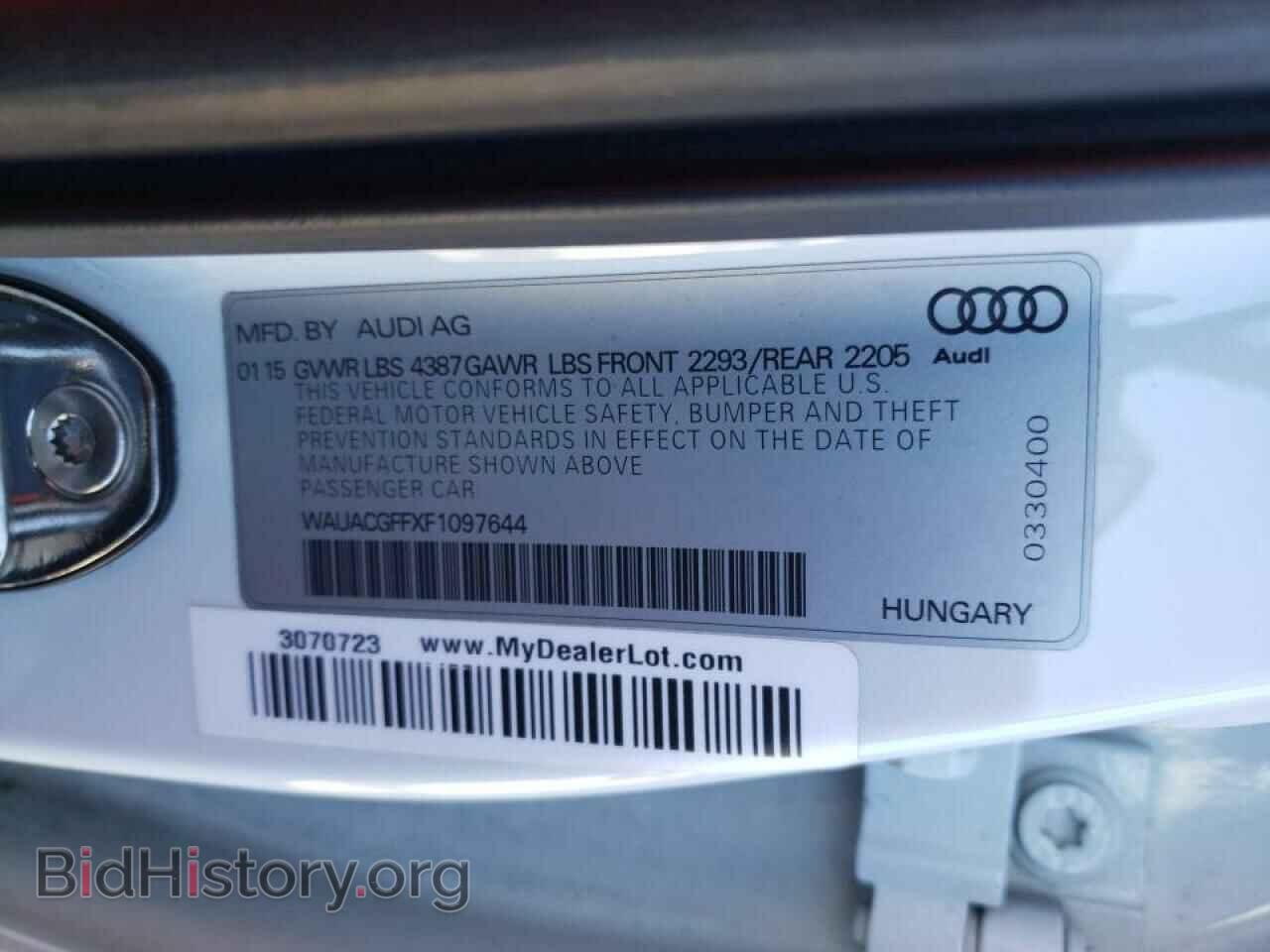 2015 AUDI A3 - VIN: WAUACGFFXF1097644 - Фото 10
