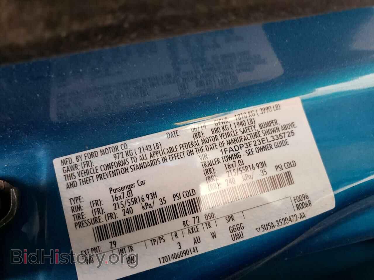 2014 FORD FOCUS - VIN: 1FADP3F23EL335725 - Photo 13