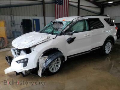 2018 Ford EXPLORER XLT, white — VIN 1FM5K8D80JGB28628, Copart