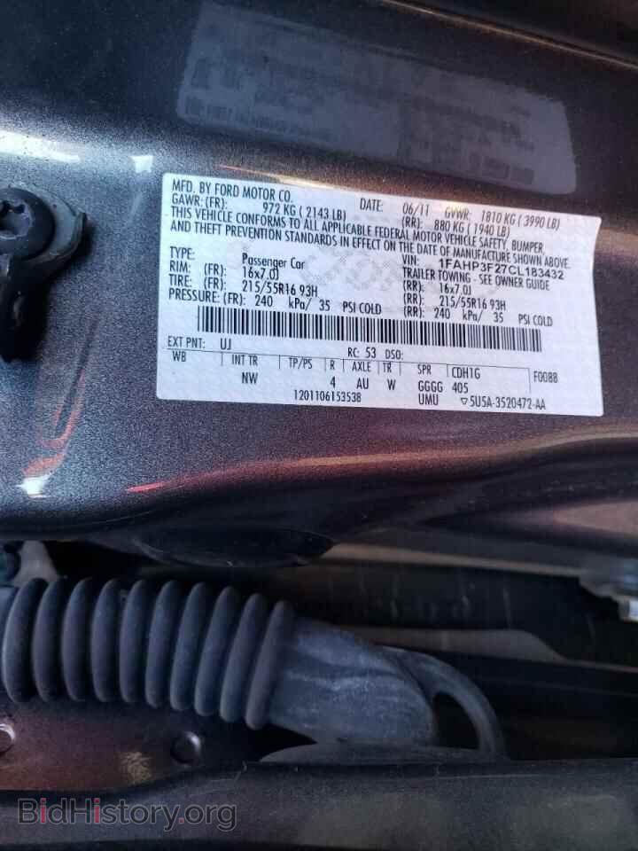 2012 FORD FOCUS - VIN: 1FAHP3F27CL183432 - Фото 10