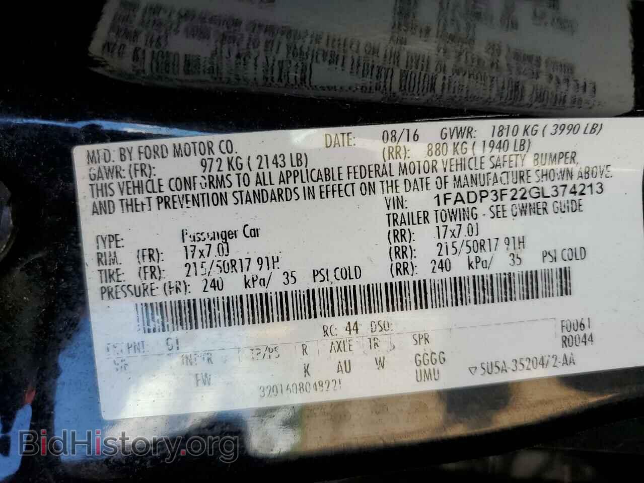 2016 FORD FOCUS - VIN: 1FADP3F22GL374213 - Photo 12