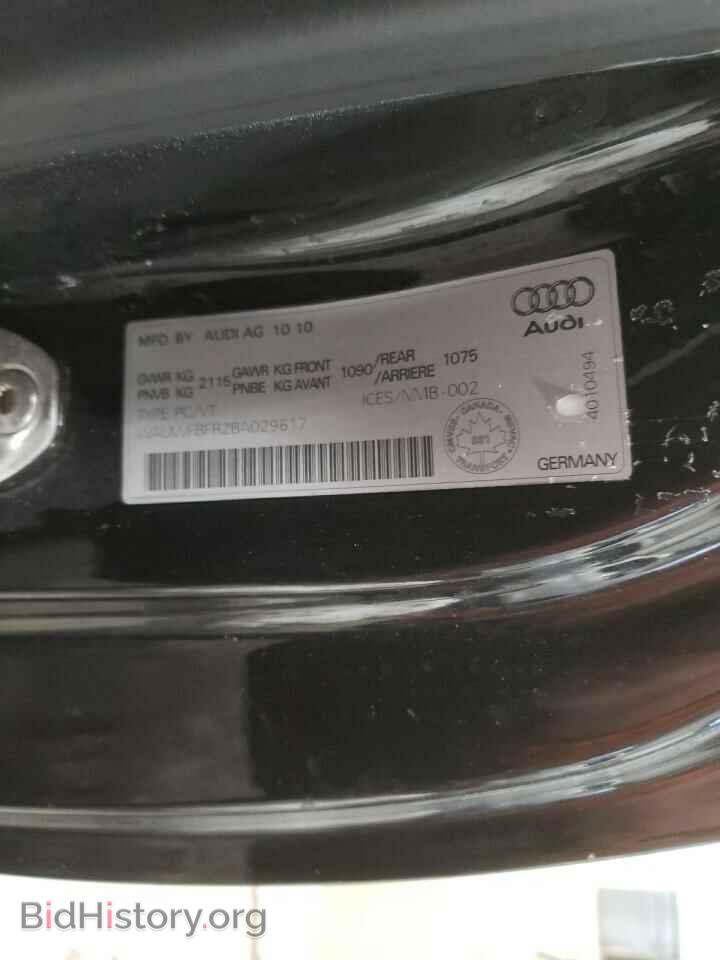 2011 AUDI A5 - VIN: WAUWFBFR2BA029617 - Photo 10