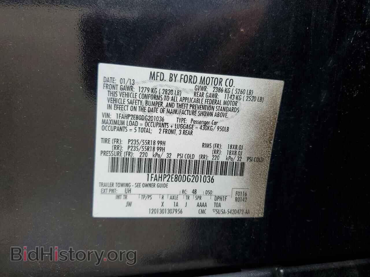 2013 FORD TAURUS - VIN: 1FAHP2E80DG201036 - Photo 12