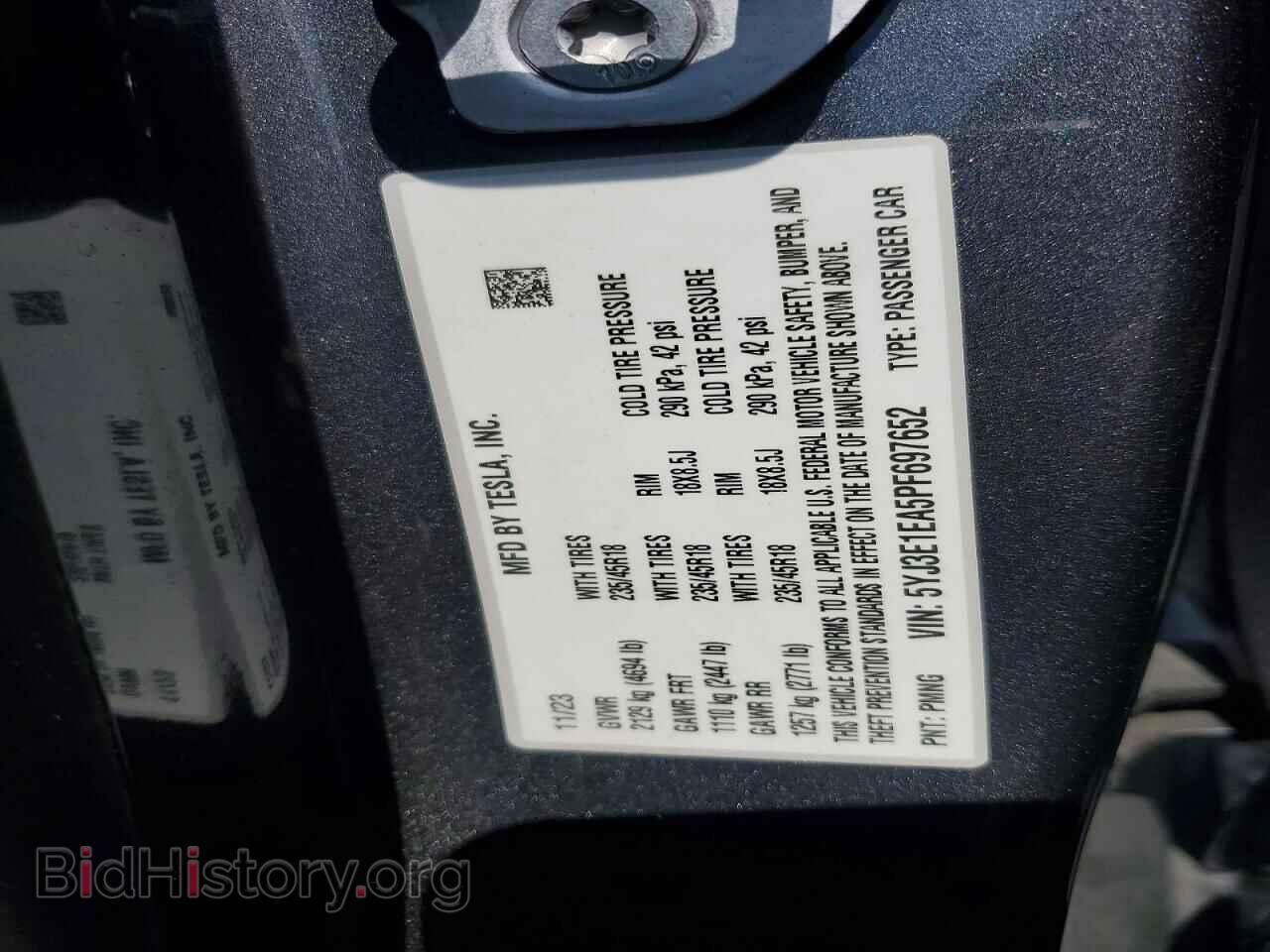 2023 TESLA MODEL 3 - VIN: 5YJ3E1EA5PF697652 - Photo 12