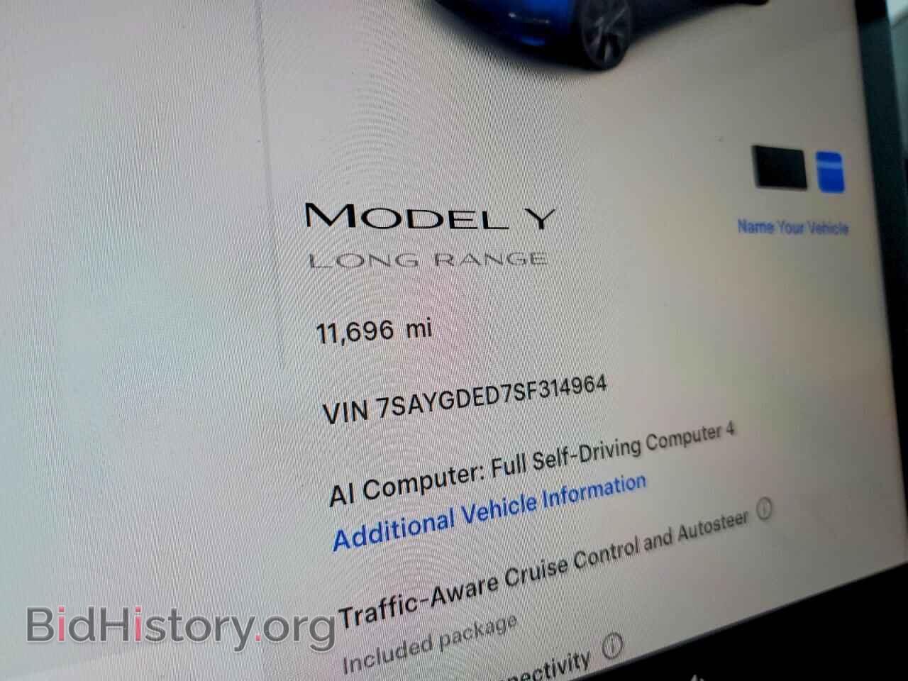 2025 TESLA MODEL Y - VIN: 7SAYGDED7SF314964 - Photo 9