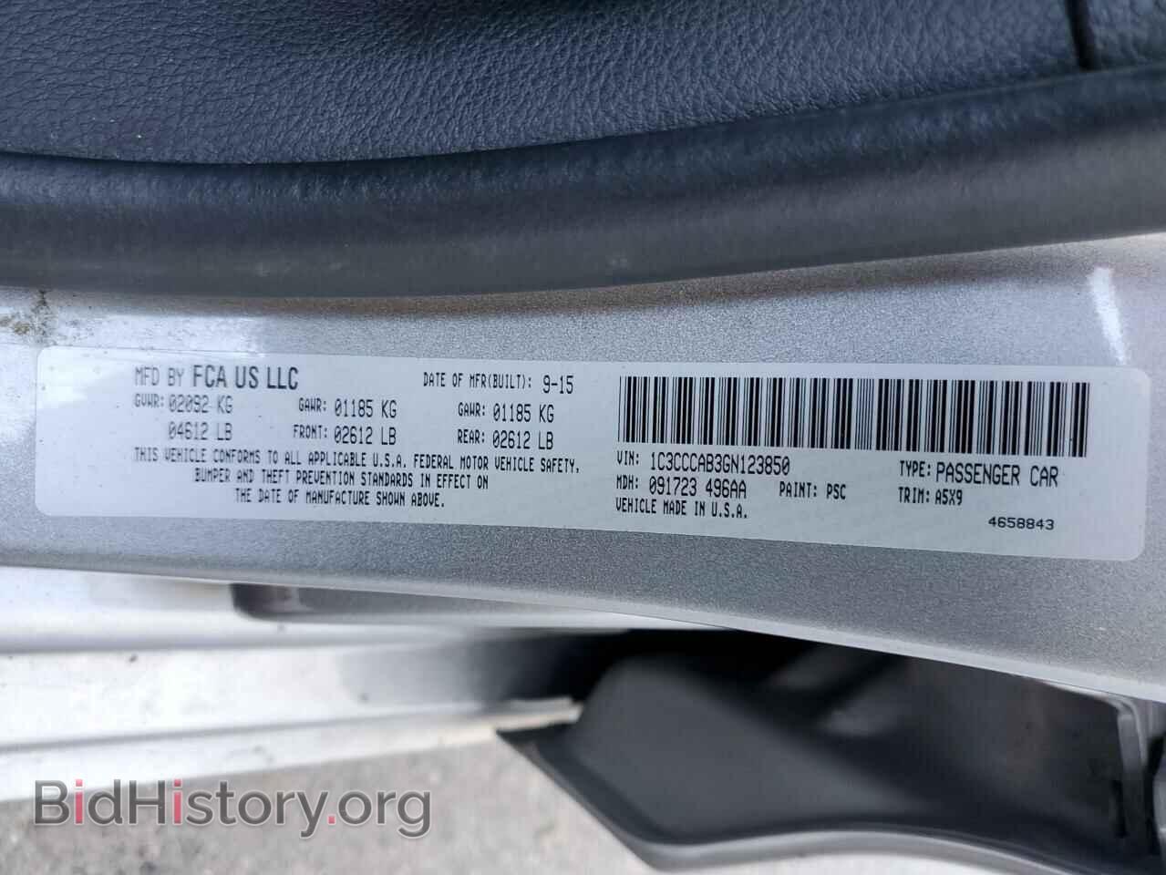 2016 CHRYSLER 200 - VIN: 1C3CCCAB3GN123850 - Photo 12