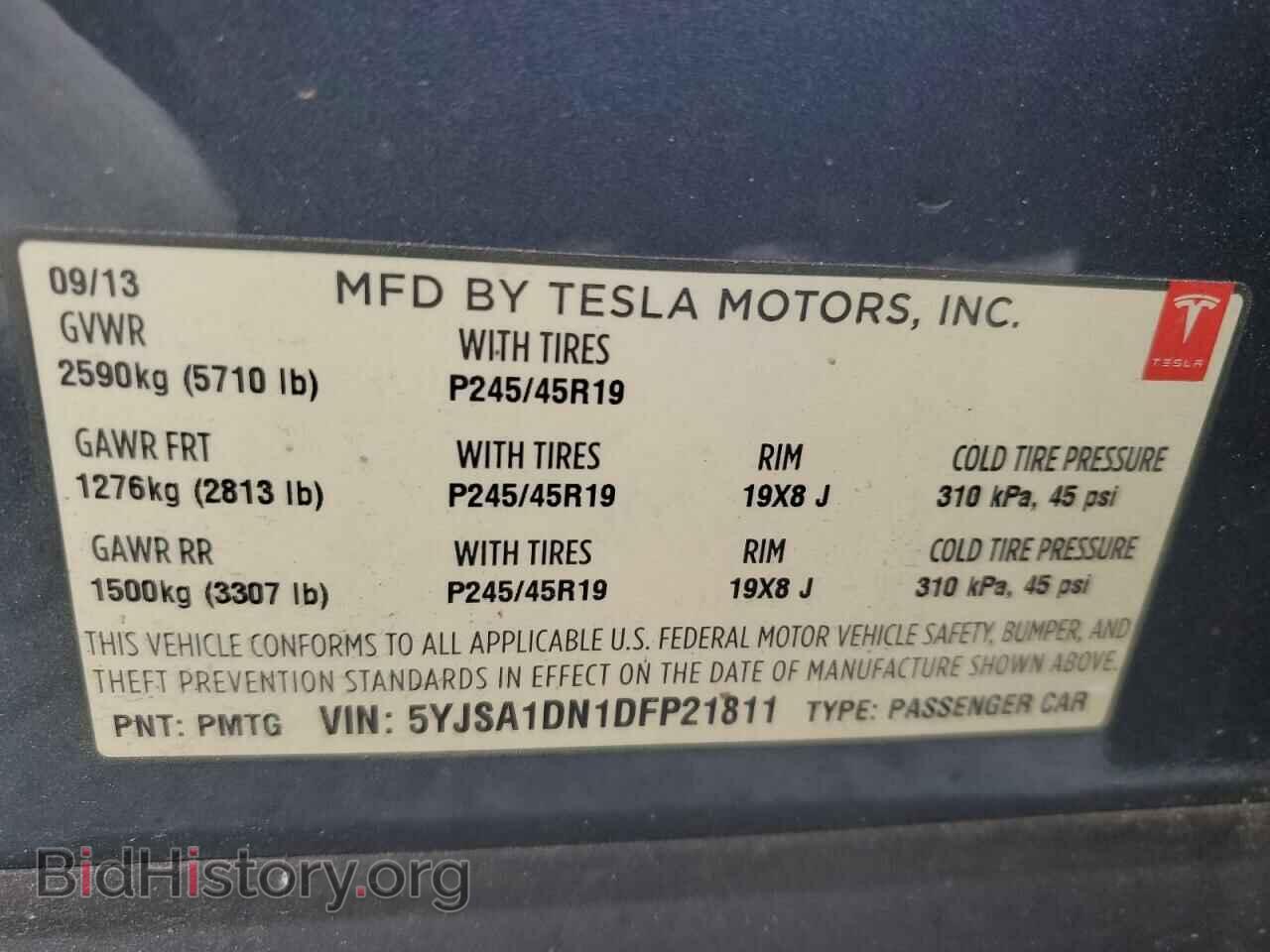 2013 TESLA MODEL S - VIN: 5YJSA1DN1DFP21811 - Photo 12