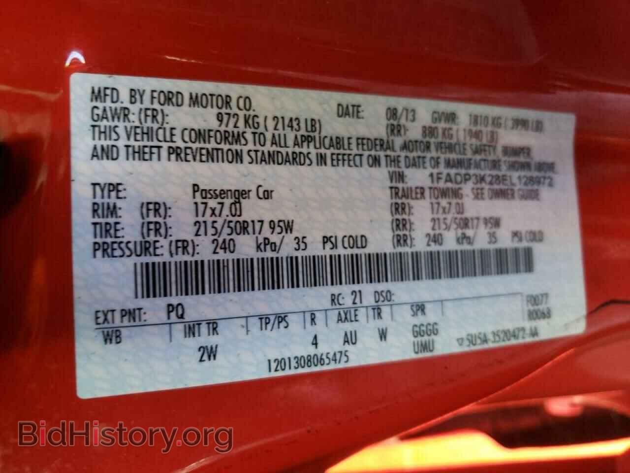 2014 FORD FOCUS - VIN: 1FADP3K28EL126972 - Photo 10