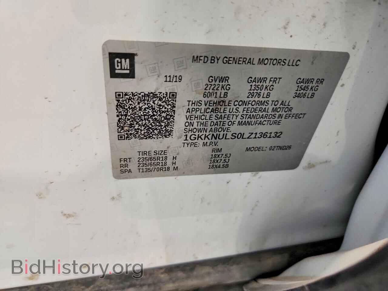 2020 GMC ACADIA - VIN: 1GKKNULS0LZ136132 - Фото 13