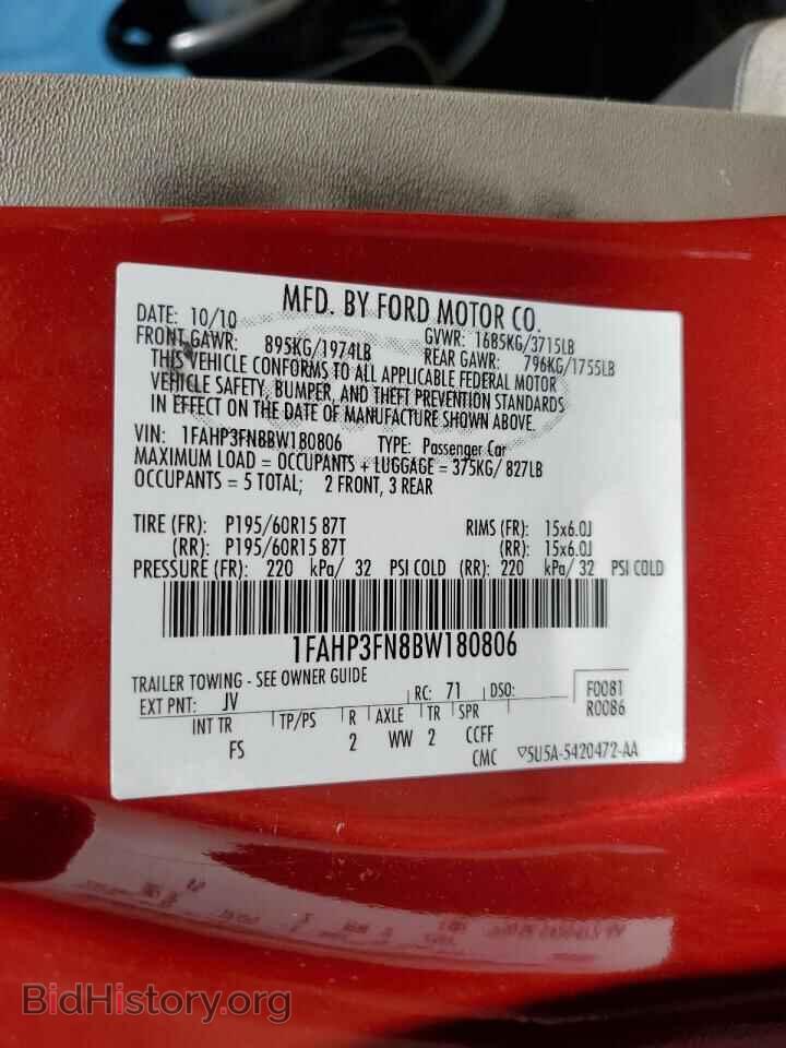 2011 FORD FOCUS - VIN: 1FAHP3FN8BW180806 - Фото 13
