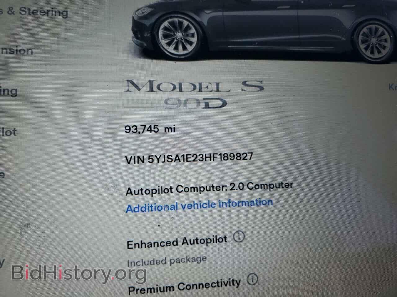 2017 TESLA MODEL S - VIN: 5YJSA1E23HF189827 - Photo 9