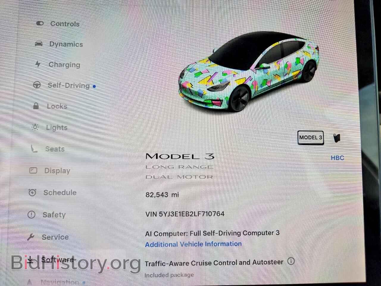 2020 TESLA MODEL 3 - VIN: 5YJ3E1EB2LF710764 - Фото 9