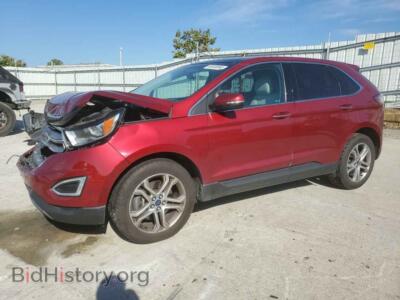 2015 Ford EDGE Titanium, красный — VIN 2FMTK4K97FBB71874, Copart