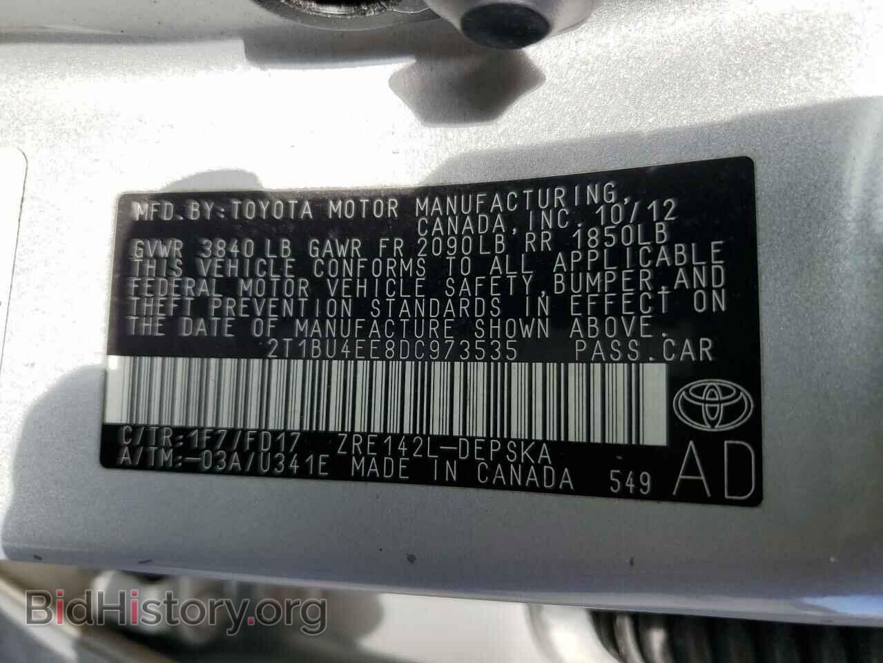 2013 TOYOTA COROLLA - VIN: 2T1BU4EE8DC973535 - Photo 12