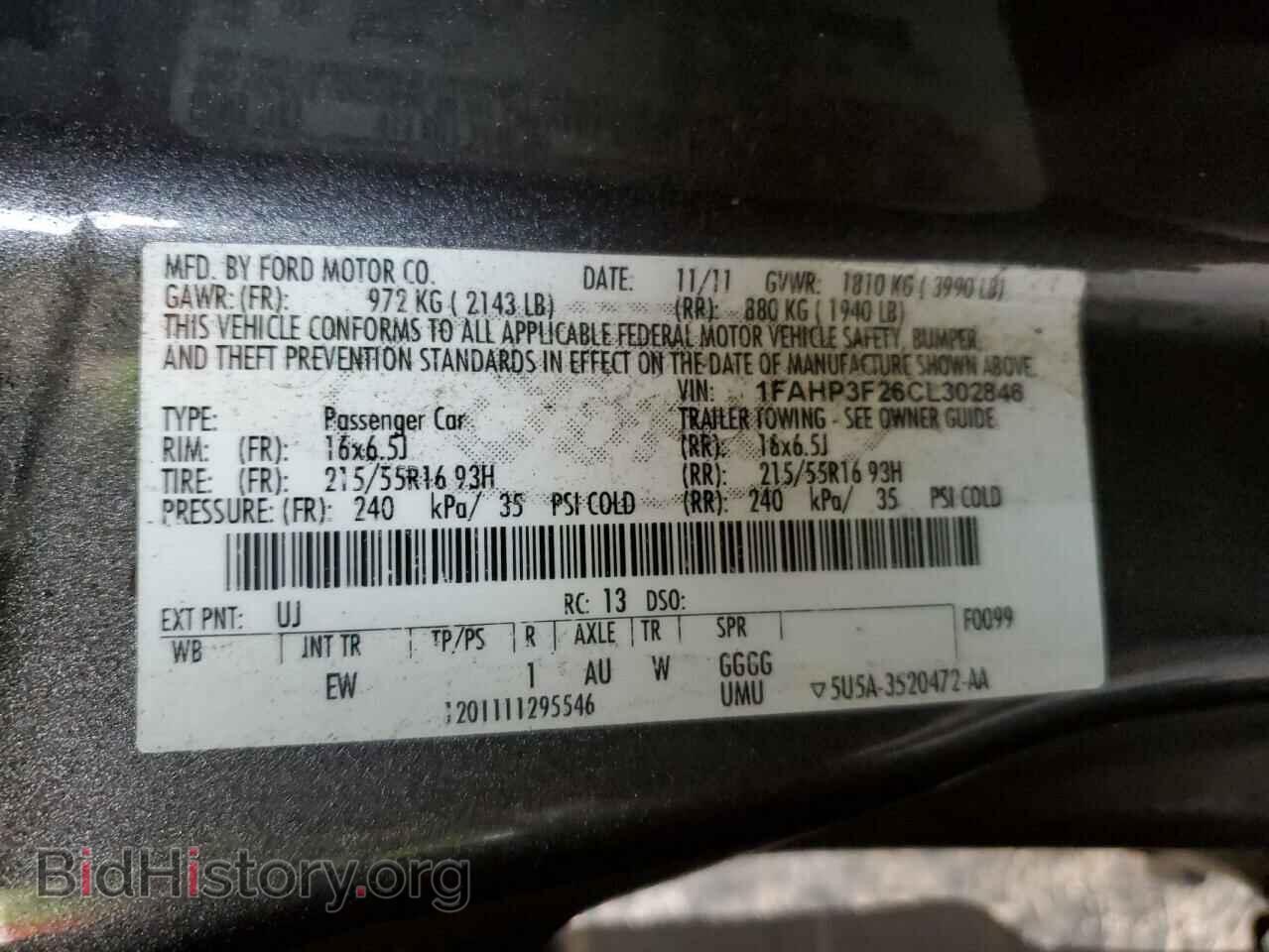 2012 FORD FOCUS - VIN: 1FAHP3F26CL302846 - Фото 10