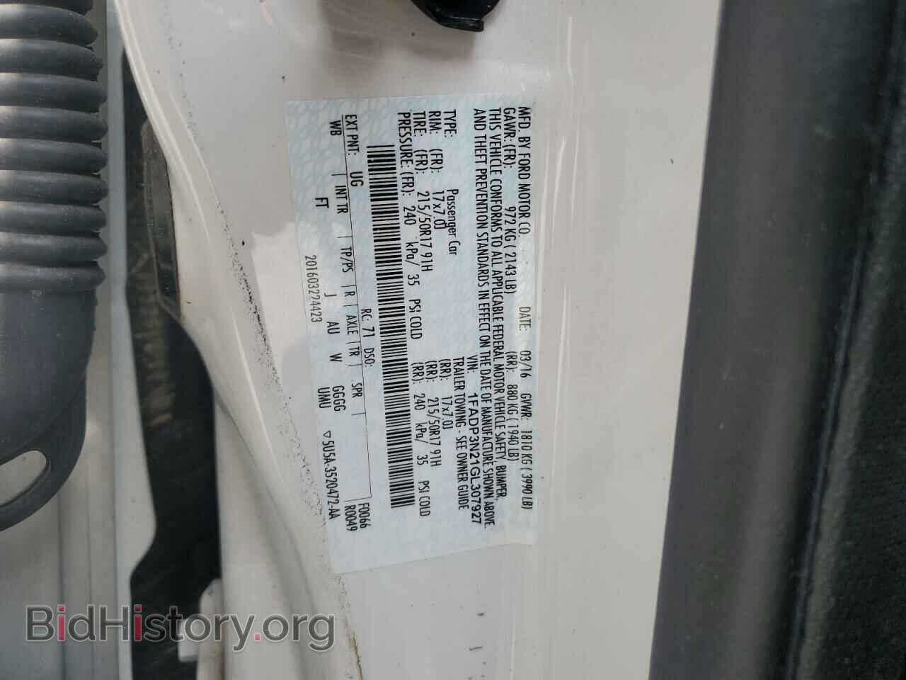2016 FORD FOCUS - VIN: 1FADP3N21GL307927 - Фото 12