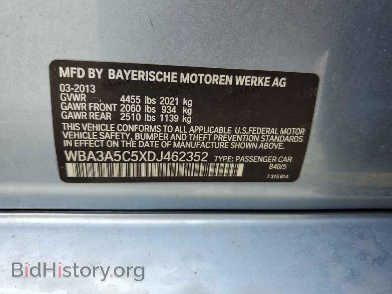 2013 BMW 3 SERIES - VIN: WBA3A5C5XDJ462352 - Фото 13