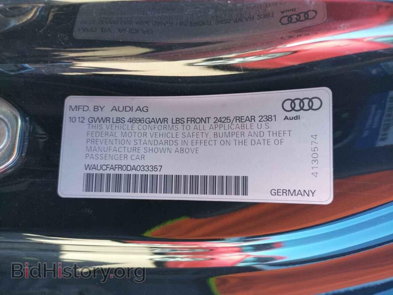 2013 AUDI A5 - VIN: WAUCFAFR0DA033357 - Photo 10