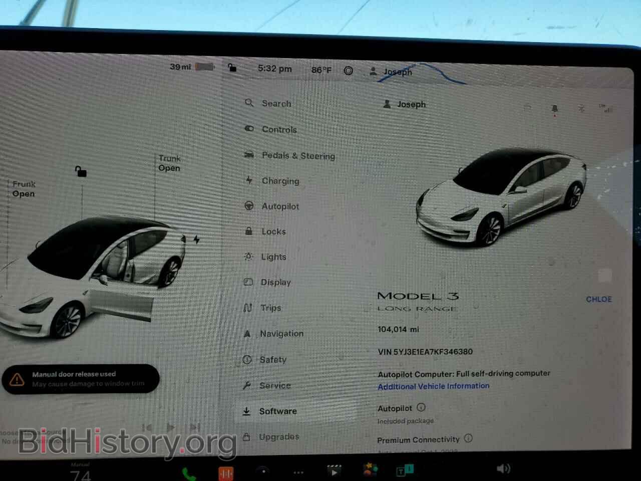 2019 TESLA MODEL 3 - VIN: 5YJ3E1EA7KF346380 - Photo 9