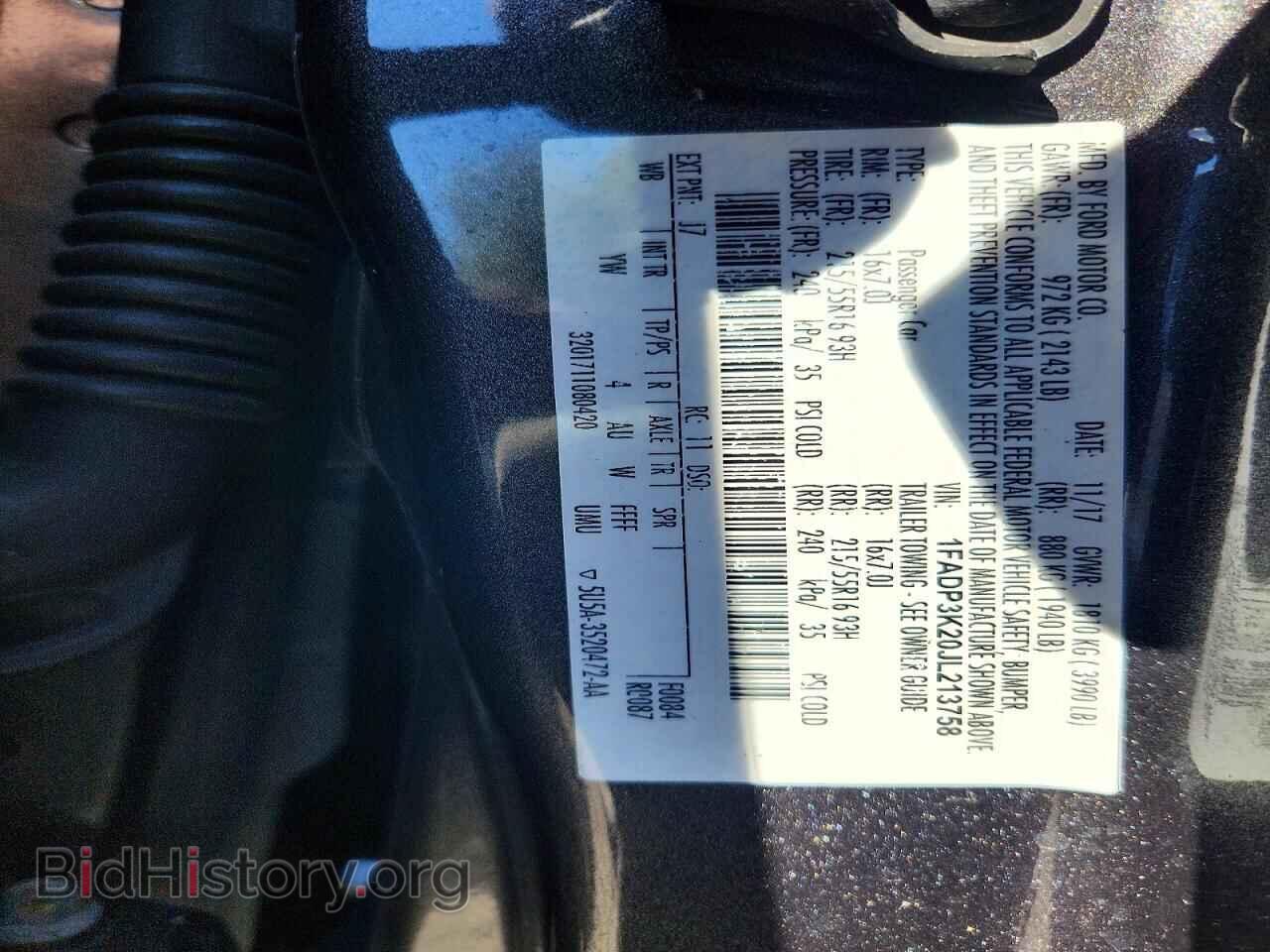2018 FORD FOCUS - VIN: 1FADP3K20JL213758 - Фото 12