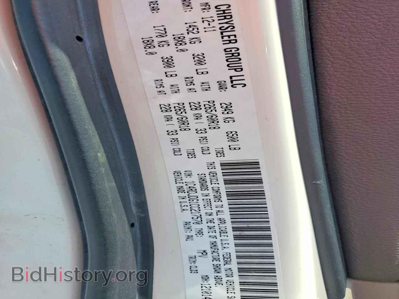 2012 DODGE DURANGO - VIN: 1C4RDJDG1CC217570 - Photo 13