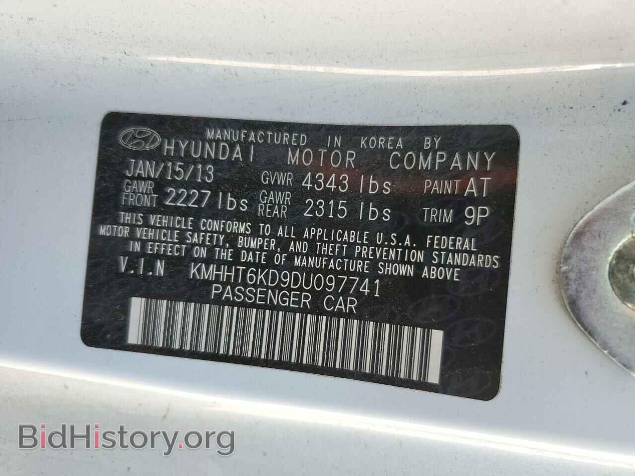 2013 HYUNDAI GENESIS - VIN: KMHHT6KD9DU097741 - Фото 10