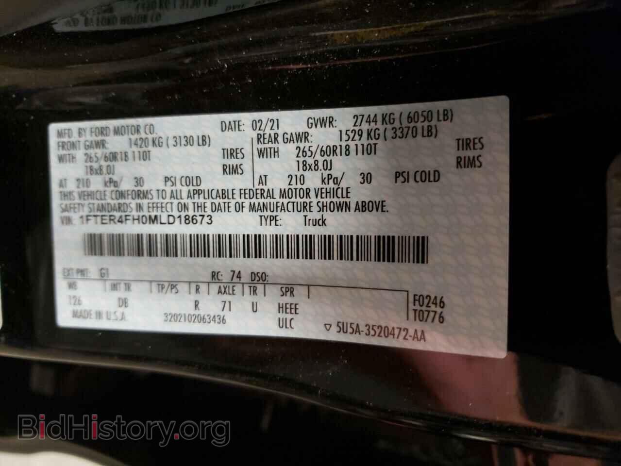 2021 FORD RANGER - VIN: 1FTER4FH0MLD18673 - Фото 10