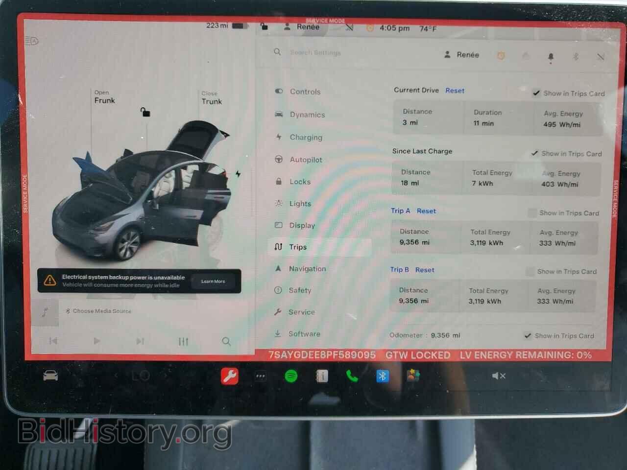 2023 TESLA MODEL Y - VIN: 7SAYGDEE8PF589095 - Photo 9