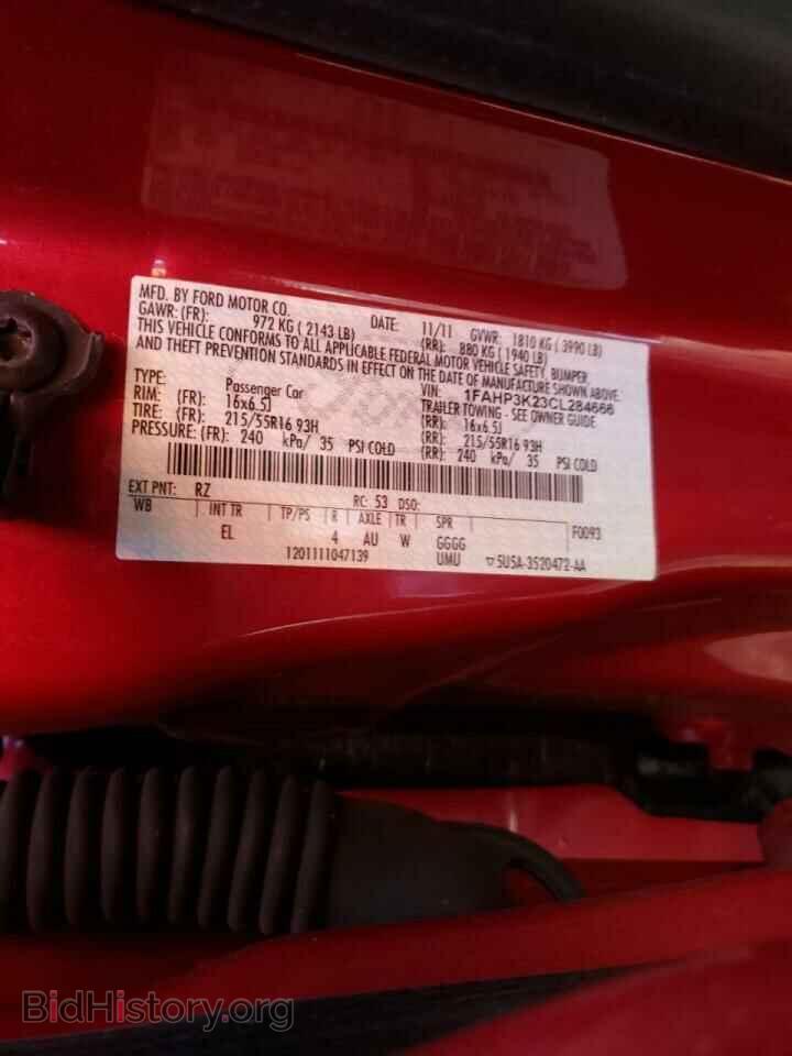 2012 FORD FOCUS - VIN: 1FAHP3K23CL284666 - Фото 10