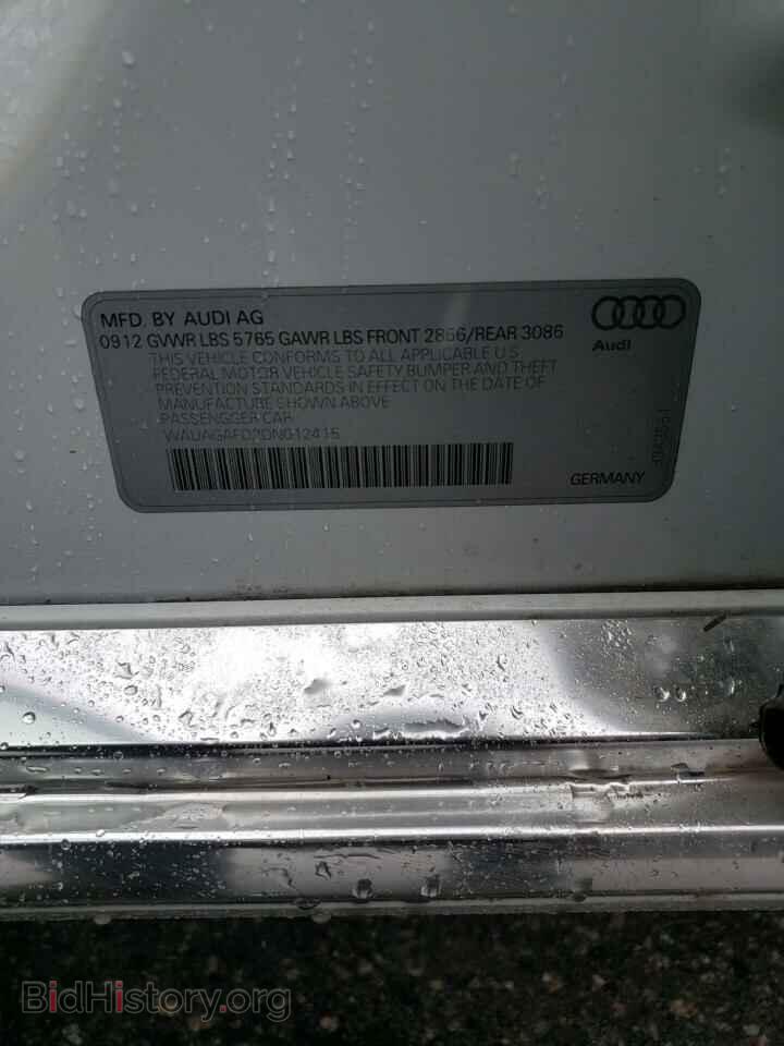 2013 AUDI A8 - VIN: WAUAGAFD2DN012415 - Фото 12