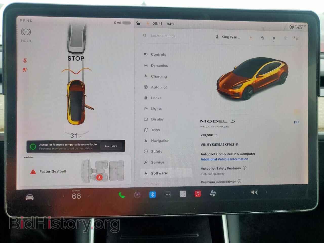 2019 TESLA MODEL 3 - VIN: 5YJ3E1EA3KF193111 - Photo 9