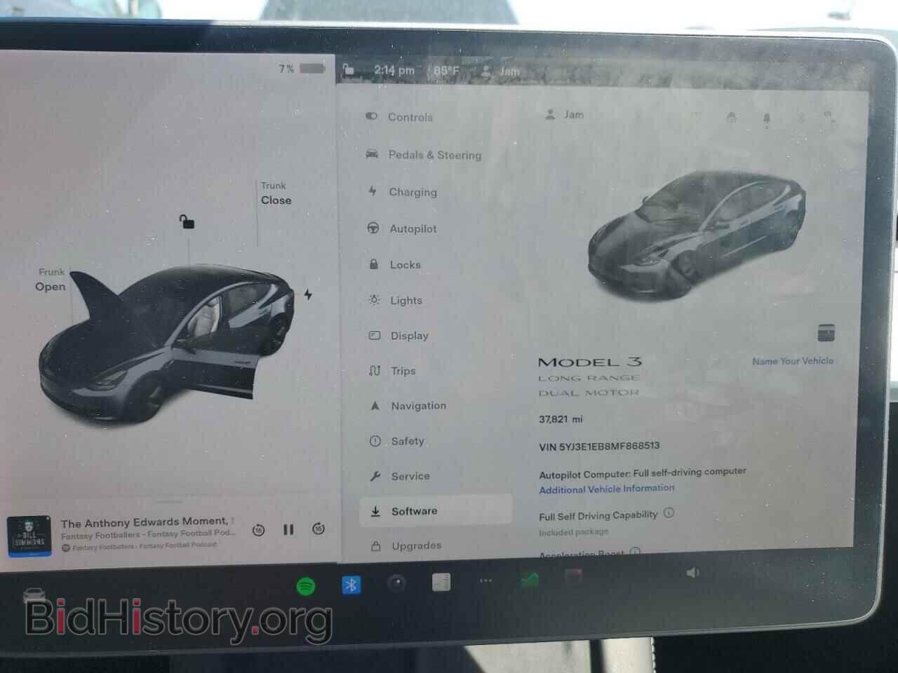2021 TESLA MODEL 3 - VIN: 5YJ3E1EB8MF868513 - Фото 9