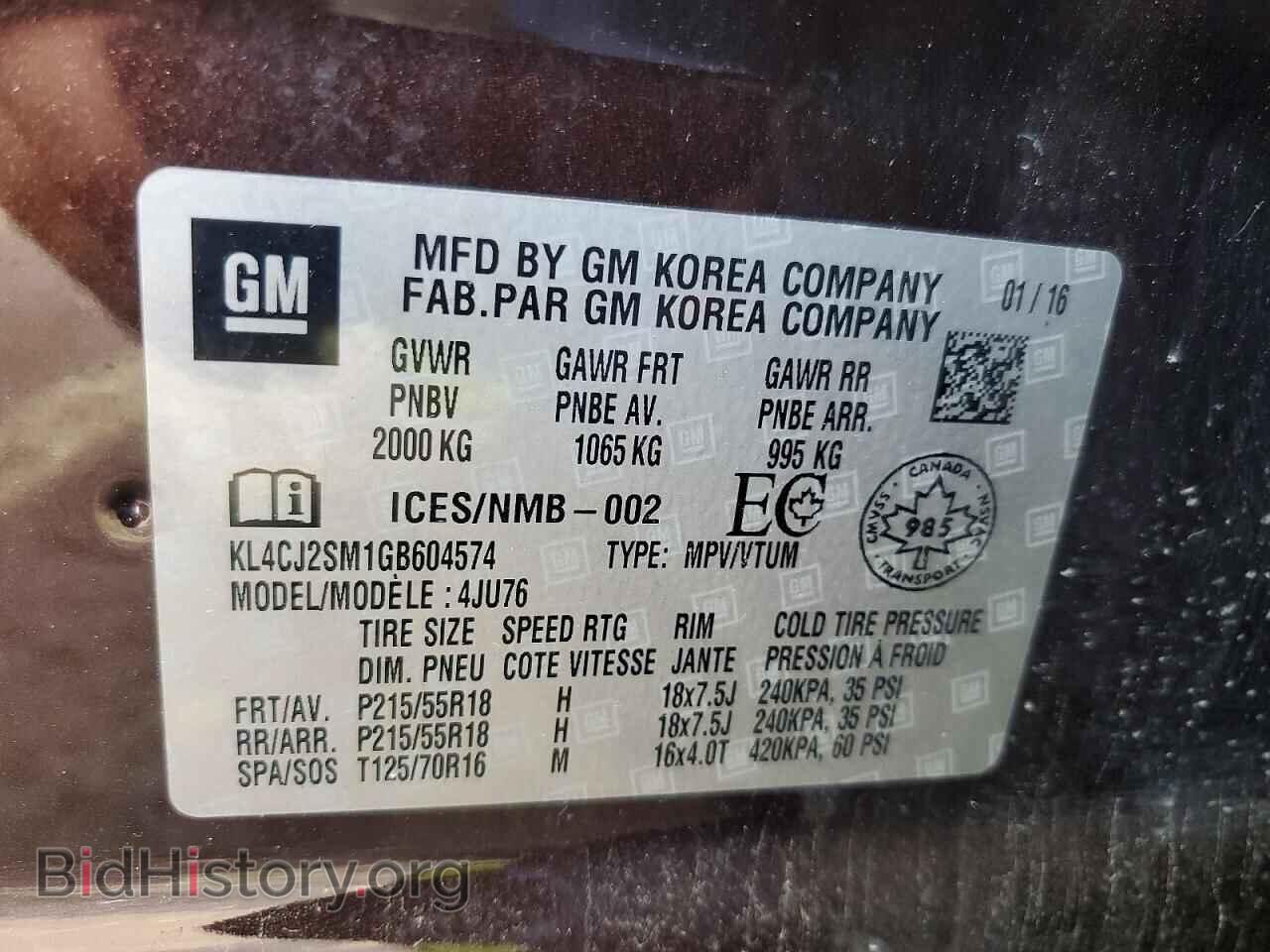 2016 BUICK ENCORE - VIN: KL4CJ2SM1GB604574 - Photo 14