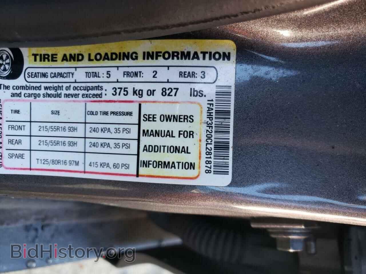 2012 FORD FOCUS - VIN: 1FAHP3F20CL281878 - Фото 10