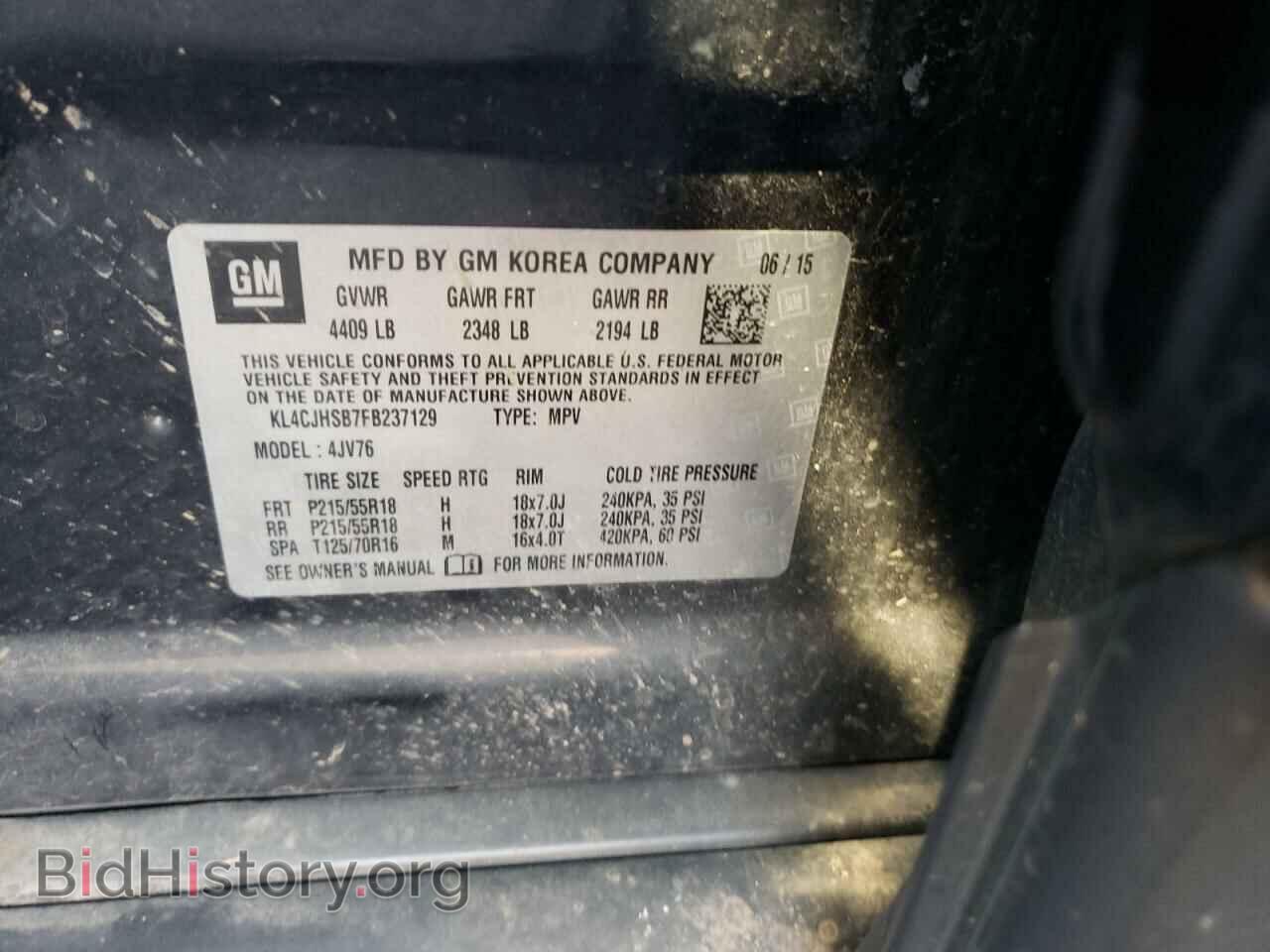 2015 BUICK ENCORE - VIN: KL4CJHSB7FB237129 - Photo 10