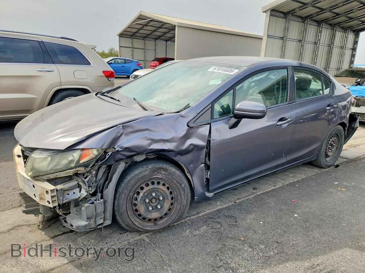 2014 Honda CIVIC LX (VIN 19XFB2F54EE253128) — фото 1 из 13, Copart, повреждение: передняя часть