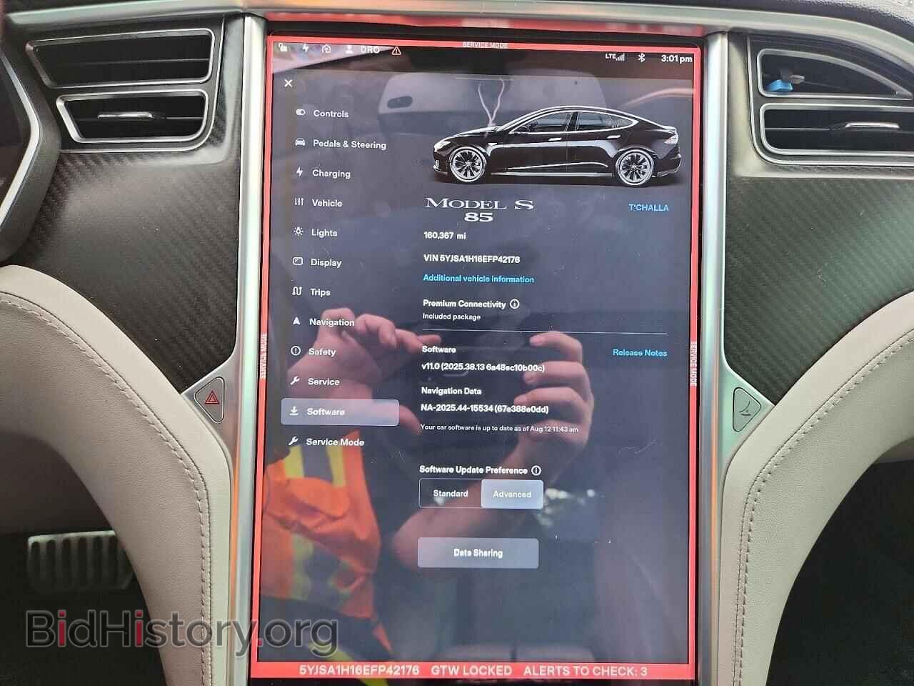 2014 TESLA MODEL S - VIN: 5YJSA1H16EFP42176 - Фото 9