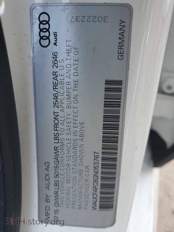 2016 AUDI A6 - VIN: WAUCFAFC8GN053767 - Фото 10