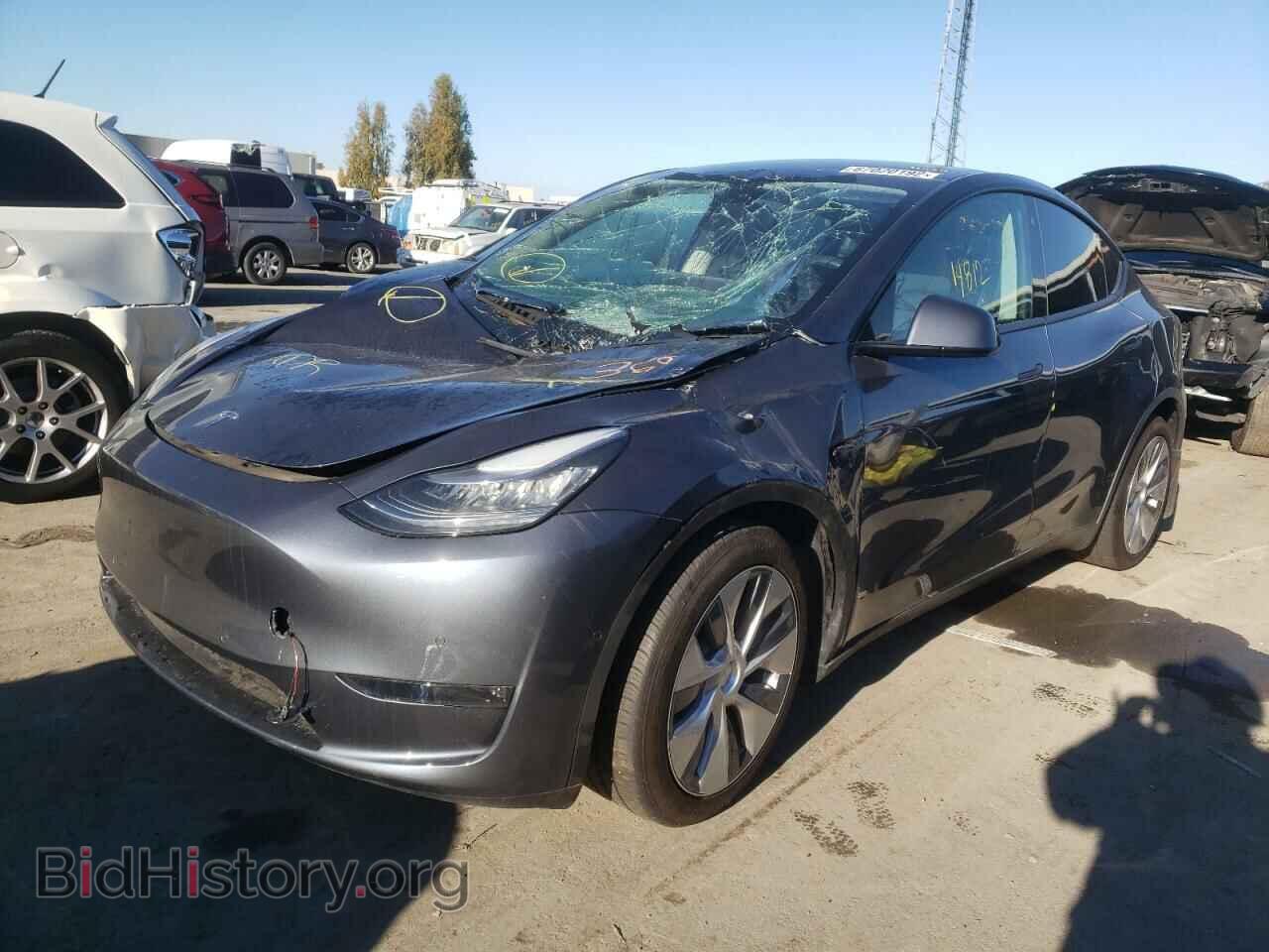 2021 TESLA MODEL Y - VIN: 5YJYGDEE0MF093488 - Фото 2