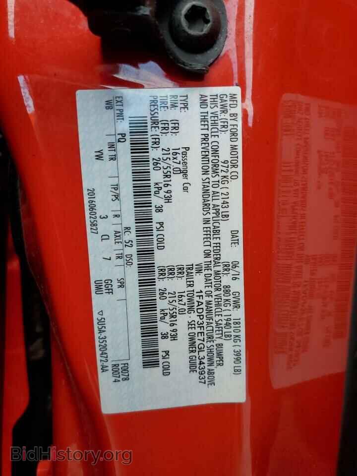 2016 FORD FOCUS - VIN: 1FADP3FE7GL343937 - Photo 10