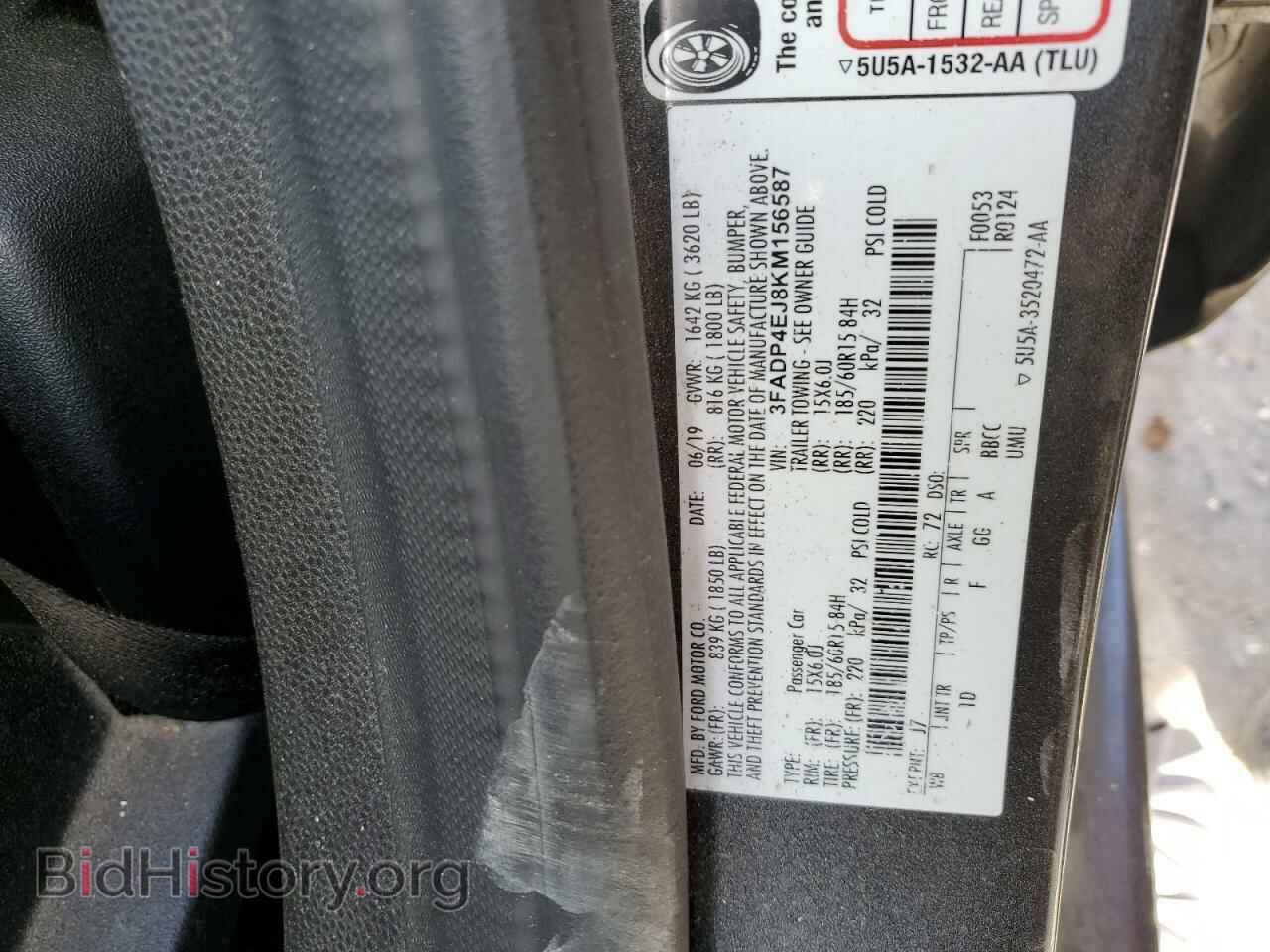 2019 FORD FIESTA - VIN: 3FADP4EJ8KM156587 - Фото 10