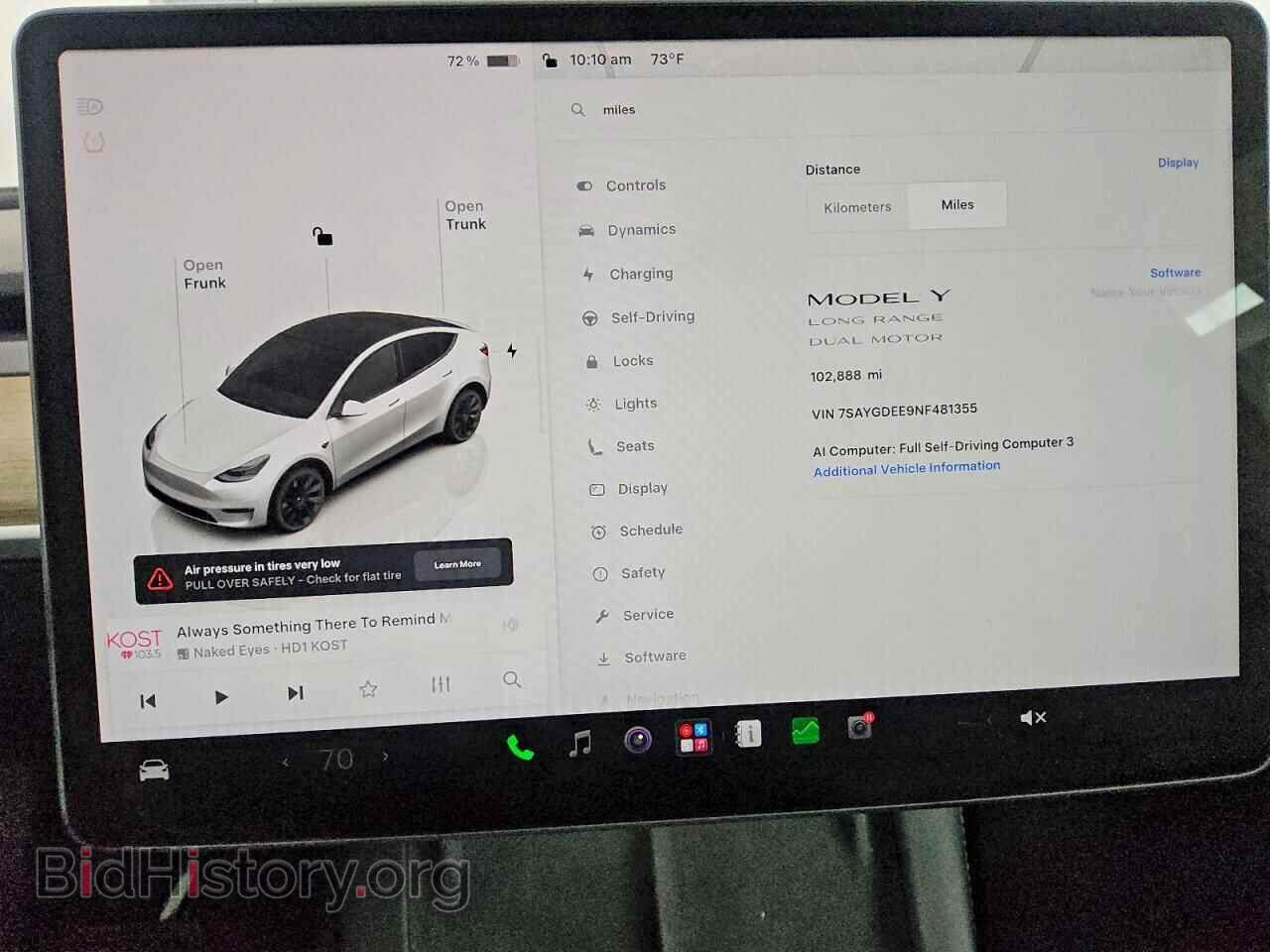 2022 TESLA MODEL Y - VIN: 7SAYGDEE9NF481355 - Photo 9