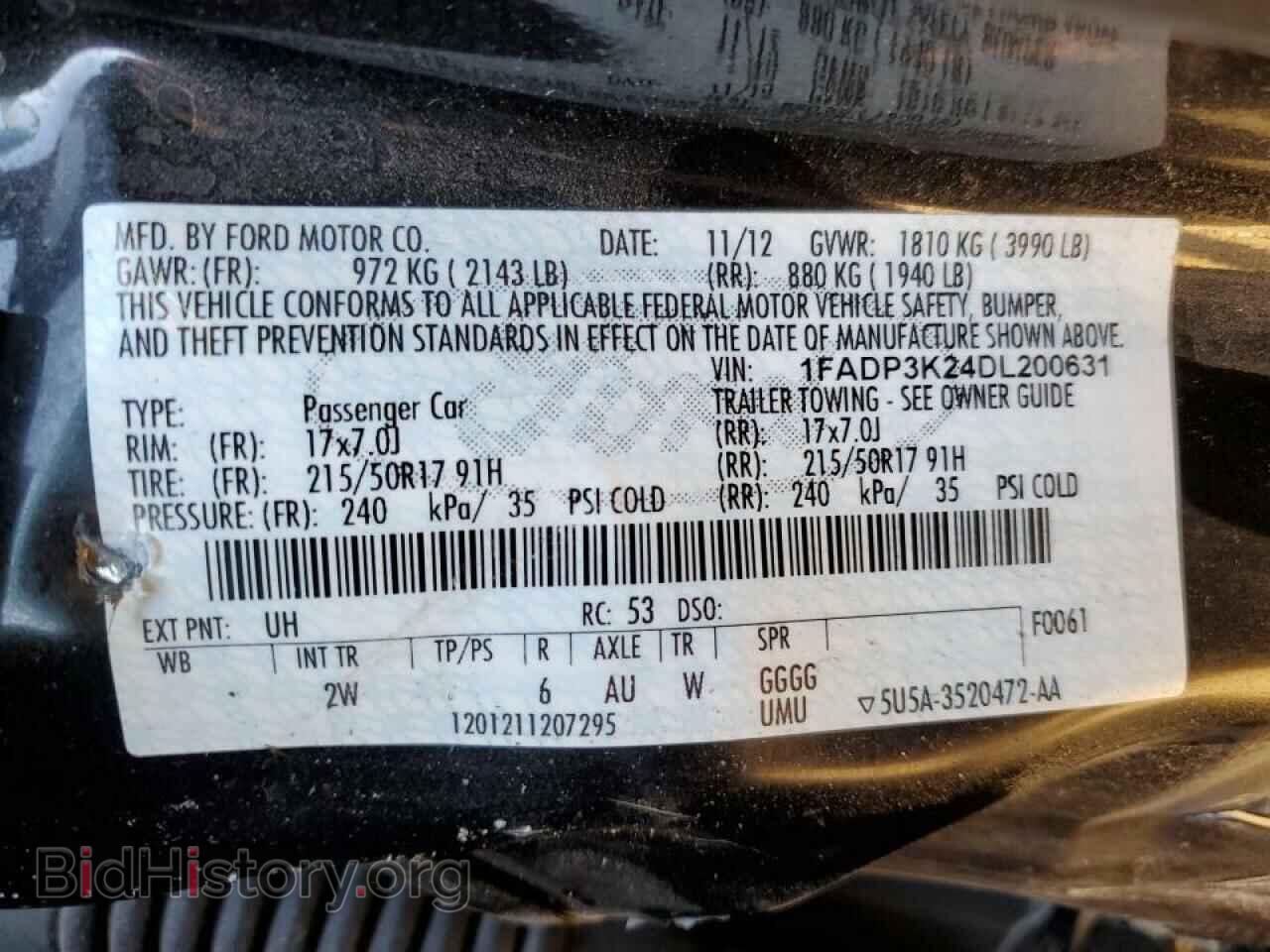2013 FORD FOCUS - VIN: 1FADP3K24DL200631 - Photo 10